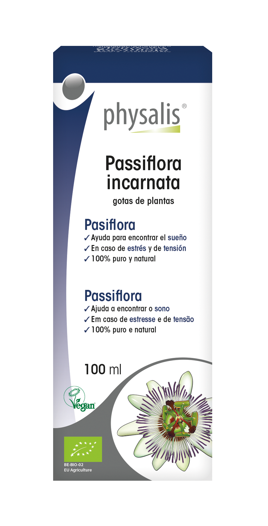 Passiflora incarnata Gotas de plantas
