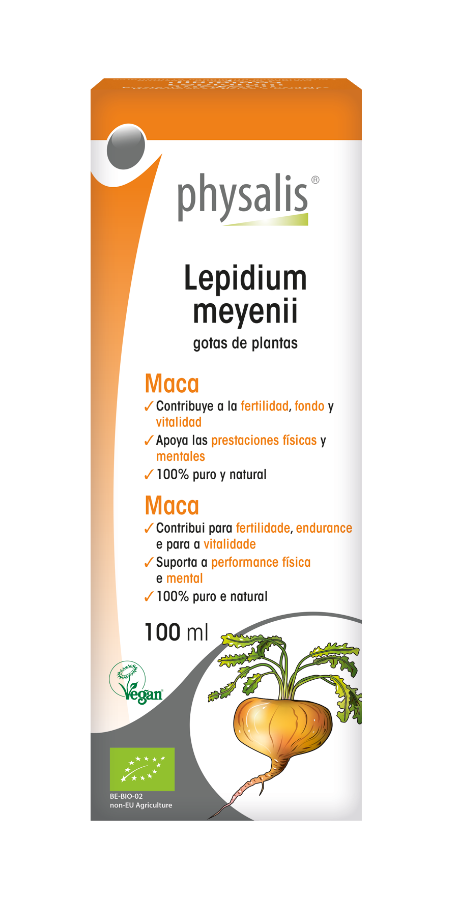 Lepidium meyenii Gotas de plantas